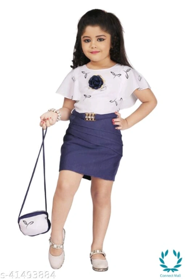 Linotex Bodycon Girls dress and Bags Combo - 5-6 Years